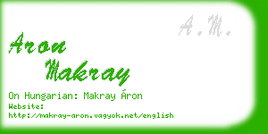 aron makray business card