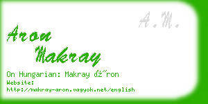 aron makray business card